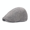 Spring/Summer Burlap Cap Retro Men Forward Beret, Size: M (56-58cm)(Grey)