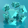 Three-Dimensional Intelligence Magic Cubes Puzzle Building Block Puzzle Decompression Toy(Red)