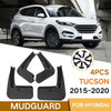 For Hyundai Tucson 2015-2020 4pcs/Set Car Auto Soft Plastic Splash Flaps Fender Guard