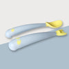 Baby Learning To Eat Bending Training Elbow Twisting Spoon Fork(Blue)