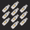 10 PCS T10 DC12V / 1W Car Clearance Light 5LEDs SMD-3030 Lamp Beads (Yellow Light)