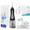 350ML Water Tank Oral Irrigator Rechargeable 5 Gear Adustable Water Flosser, Spec: With  Bracket Black