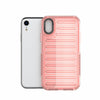 For iPhone XR High Transparency TPU Hybrid PC Airbag Phone Case(Peach Red)