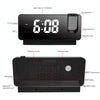 S282 Multifunctional Silent Electronic Digital Projection Clock(Black Shell White Light)