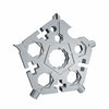 23 In 1 Five-Pointed Snowflake Wrench Combination Tool Mini EDC Portable Household Key Pendant(Silver)