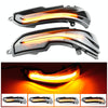1 Pair For Infiniti Q30 2016-2019 Car Dynamic LED Turn Signal Light Rearview Mirror Flasher Water Blinker (Transparent Black)