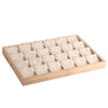 Bamboo Wooden Grid Liner Jewelry Display Tray Necklace Pendant Storage Tray Showcase, Style: 24 Grid Beige