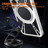 For Samsung Galaxy S22 Ultra 5G Silicone Cooling Hollow Metal MagSafe Phone Case(Black)