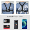 PULUZ  5 in 1 Adjustable Body Mount Belt Chest Strap with Phone Clamp & J Hook Mount & Long Screw Kit