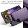For Samsung Galaxy S25 5G CaseMe C22 Card Slots Holder RFID Anti-theft Phone Case(Purple)