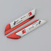 1 Pair Car S Line Personalized Aluminum Alloy Decorative Stickers, Size: 11.5 x 2.5 x 0.5cm (Red)