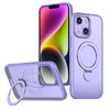 For iPhone 14 Wing Series Gen2 MagSafe Metal Ring Holder Phone Case(Light Purple)