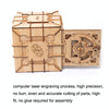 Wooden Puzzle Toy 3D Puzzle Assembly Box DIY Gift Desktop Ornaments, Style: Square Password Box