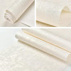 Simple Non-Woven Fabric Bedroom Living Room Plain Wallpaper Self-Adhesive 3D Stereo Imitation Diatom Mud Wallpaper, Specification: 0.53 x 3 Meters(714-2 Cream Color)