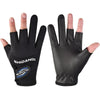 Fishing Fingerless Non-Slip Gloves Waterproof Wear-Resistant Lure Fishing Equipment(Black)