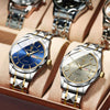 BINBOND B5552 Luminous Multifunctional Business Calendar Quartz Watch(Female-Black Steel-Black)