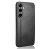 For Samsung Galaxy S25 5G Cow Pattern Sewing Back Cover Phone Case(Black)