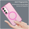 For Samsung Galaxy S23 5G MagSafe Frosted Translucent TPU + PC Full Coverage Phone Case(Pink)