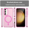 For Samsung Galaxy S23 5G MagSafe Frosted Translucent TPU + PC Full Coverage Phone Case(Pink)