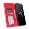 For ASUS ROG Phone 7 Magnetic Buckle Retro Texture Leather Phone Case(Red)