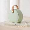 Jewelry Storage Case Portable Handbag Necklace Ring Earrings Travel Jewelry Box(Light Green)