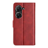 For Asus Zenfone 9 Dual-side Magnetic Buckle Horizontal Flip Leather Phone Case(Red)