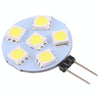 G4 6 LEDs SMD 5050 72LM 6000-6500K Stepless Dimming Energy Saving Light Pin Base Lamp Bulb, DC 12V (White Light)