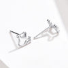 Sterling Silver Hollow Dog Bone Earrings Simple Jewelry