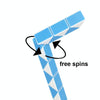 5 PCS 24-segment Mini Magic Ruler Foldable and Deformed Magic Ruler(Blue White)