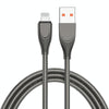 ENKAY ENK-CB131 USB to 8 Pin Carbon Steel Hose Spring 2.4A Fast Charging Data Cable, Length:2m(Black)