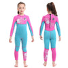 SLINX 1903 Kids Full Body Long Sleeve Thermal Wetsuit, Size: L(Pink Blue)