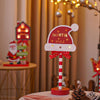 Christmas Street Sign STOP Decorative Lights Wooden Window Atmosphere LED Lights, Style: Christmas Hat