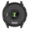 For Garmin Forerunner 265S PC + Tempered Glass Film Integrated Watch Protective Case(Transparent White)
