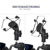 ZH-1558D1 Motorcycle M10 Ball Joint X-shape Aluminum Alloy Phone Holder