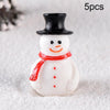 5pcs Christmas Decoration Accessories Micro Landscape Christmas Gift Resin Small Ornament, Style: Christmas Snowman No.11