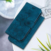 For Realme 13+ Global Lily Embossed Leather Phone Case(Dark Blue)