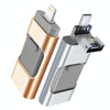 256GB Type-C + 8 Pin + USB 3.0  3 In 1 OTG Metal USB Flash Drive(Silver)