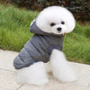 Warm Grey Cotton Dog Coat, Size L (6-8 lbs)