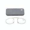Pince-nez Reading Glasses Frameless Magnifying Glasses, Degree: +200(Grey)