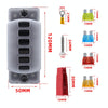 CP-4041 Vertical 6 Way Fuse Block with Fuses and Terminals