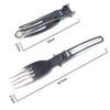 Three-Piece Stainless Steel Foldable Outdoor Cutlery