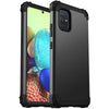 For Samsung Galaxy A71 5G 3 in 1 Shockproof PC + Silicone Protective Case(Black)