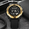 SKMEI 2099 Multifunctional Men Outdoor 50M Waterproof Luminous Digital Wrist Watch(Black Gold)