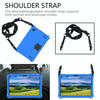 For Galaxy Tab A8 10.5 2021 X200/X205 Honeycomb EVA+PC Tablet Case with Strap(Blue+Black)