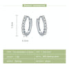 S925 Sterling Silver Jewelry Earrings Inlaid Zircon Earrings(White)