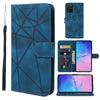 For Samsung Galaxy S10 Lite Skin Feel Geometric Lines Leather Phone Case(Blue)