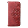 For Samsung Galaxy A36 Cubic Grid Calf Texture Magnetic Leather Phone Case(Red)