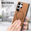 For Samsung Galaxy S25+ 5G Solid Color Retro Magsafe PU Back Cover Phone Case(Brown)