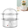 LINGRUI Timer Mini Multi-Function Egg Cooker Automatic Power Off Home Breakfast Machine, CN Plug, Specification:Double Layers(Grey)