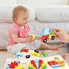 5 PCS Wooden Cartoon Animal Puzzle Early Education Small Jigsaw Puzzle Building Block Toy For Children(Small Fish)